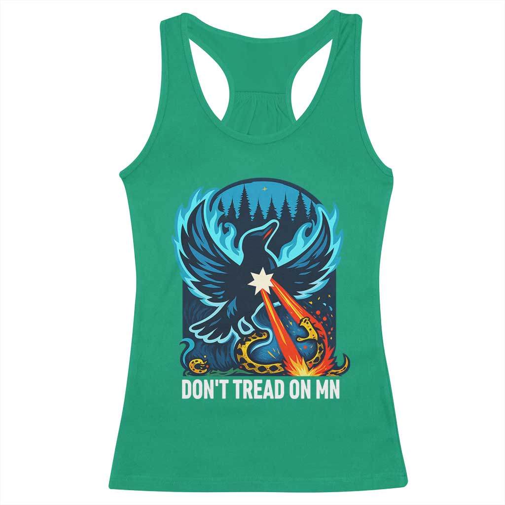 Don’t Tread on MN Minnesota Racerback Tank Top Rebel Loon Ice Out Resistance TS02 Irish Green Print Your Wear