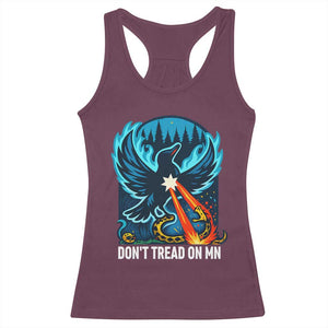 Don’t Tread on MN Minnesota Racerback Tank Top Rebel Loon Ice Out Resistance TS02 Maroon Print Your Wear