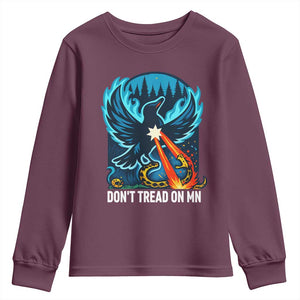 Don’t Tread on MN Minnesota Youth Sweatshirt Rebel Loon Ice Out Resistance TS02 Maroon Print Your Wear