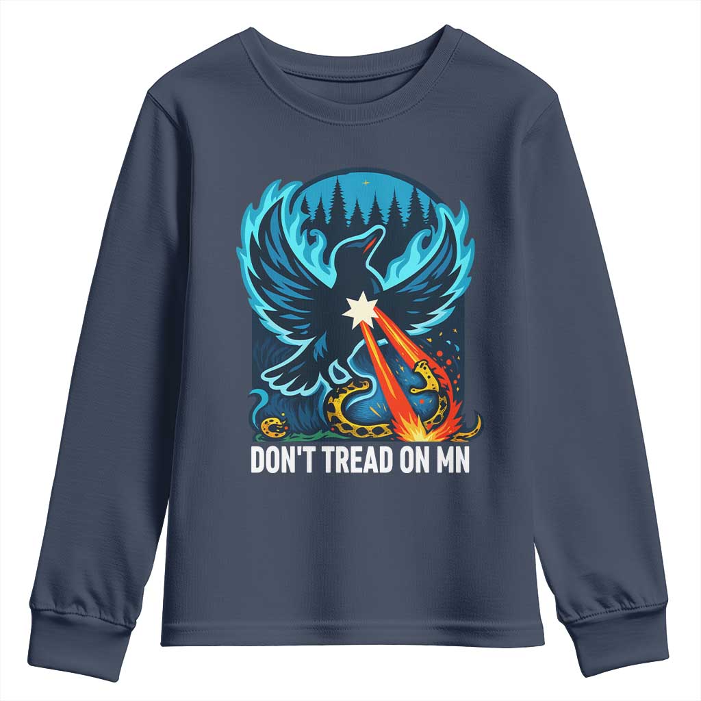 Don’t Tread on MN Minnesota Youth Sweatshirt Rebel Loon Ice Out Resistance TS02 Navy Print Your Wear