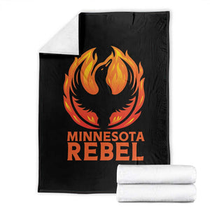 Minnesota Rebel Loon Throw Blanket Rising From Fire Political Resistance TS02 Black Print Your Wear