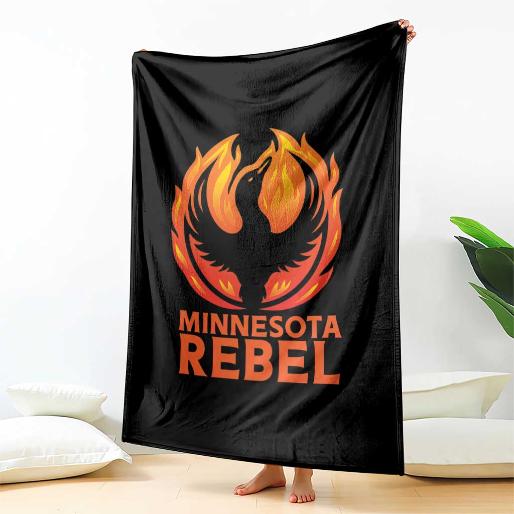 Minnesota Rebel Loon Throw Blanket Rising From Fire Political Resistance TS02 Print Your Wear