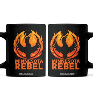 Minnesota Rebel Loon Coffee Mug Rising From Fire Political Resistance TS02 Black Print Your Wear