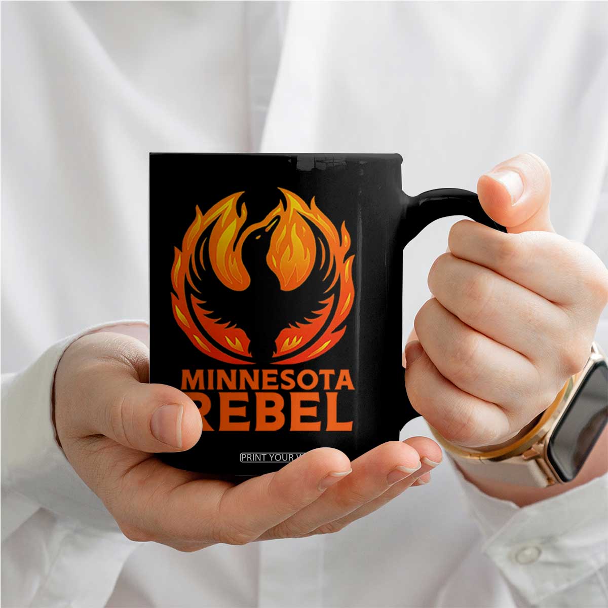 Minnesota Rebel Loon Coffee Mug Rising From Fire Political Resistance TS02 Print Your Wear