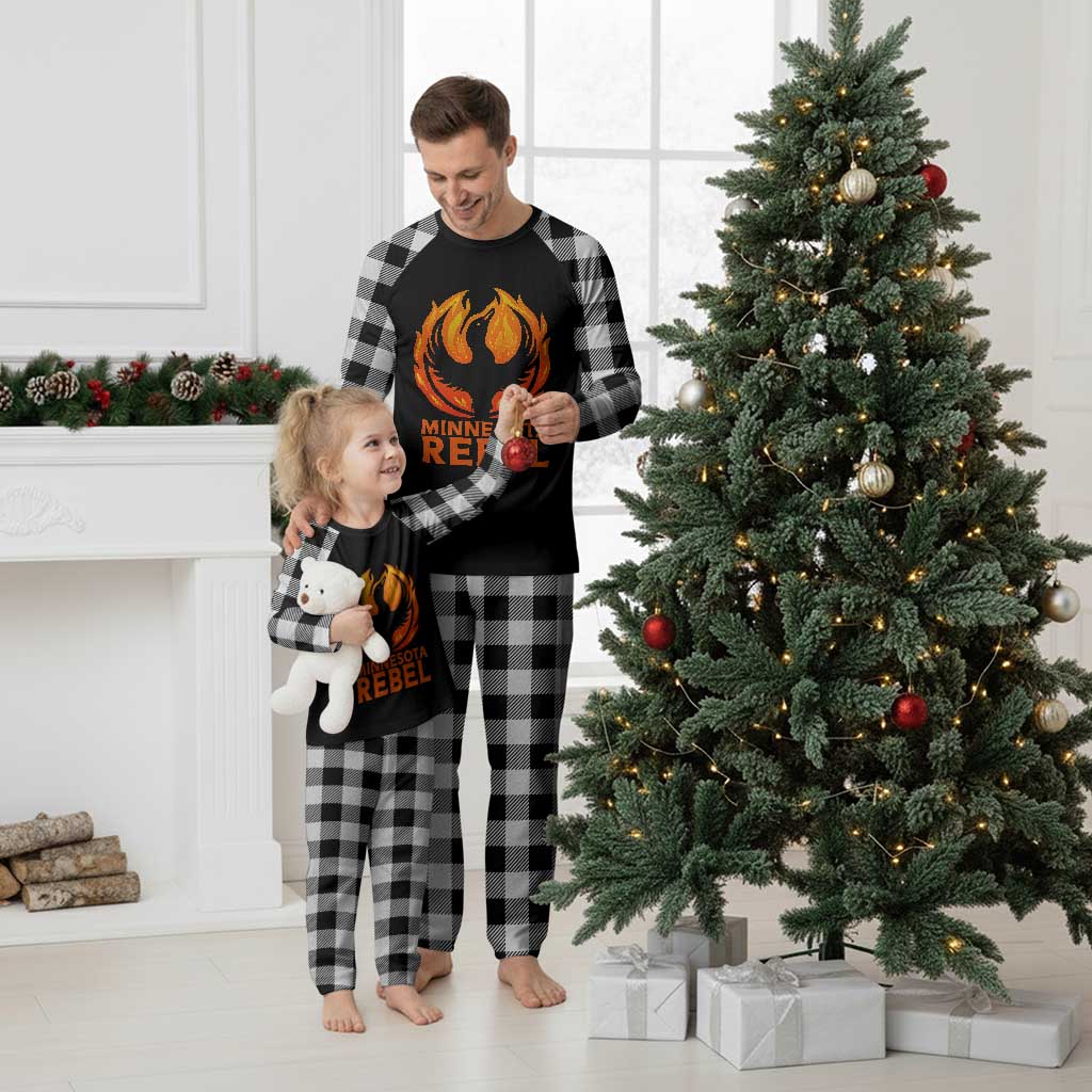 Minnesota Rebel Loon Plaid Pajama Set Rising From Fire Political Resistance TS02 White Plaid Print Your Wear