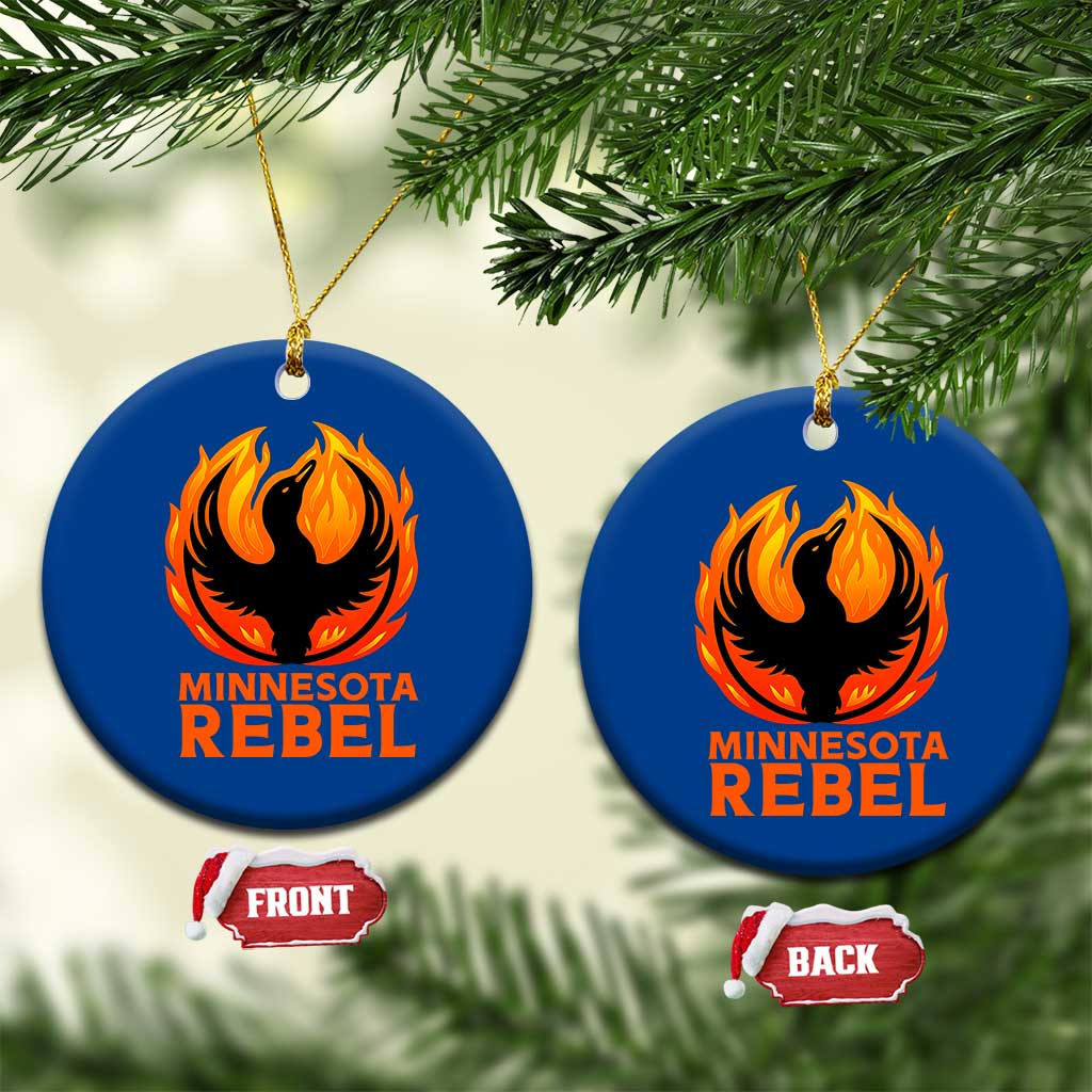 Minnesota Rebel Loon Ceramic Ornament Rising From Fire Political Resistance TS02 1pc Blue Print Your Wear