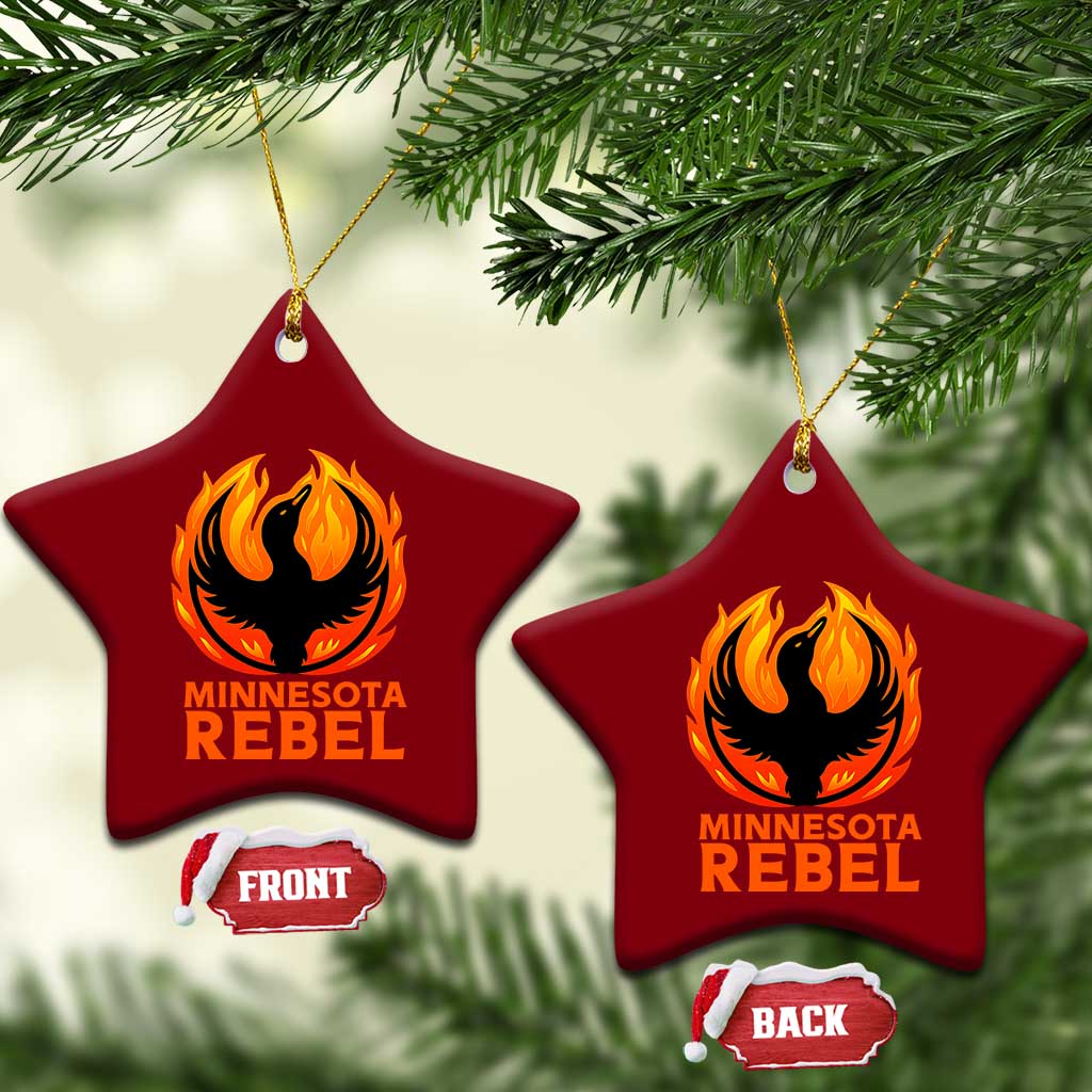Minnesota Rebel Loon Ceramic Ornament Rising From Fire Political Resistance TS02 Print Your Wear