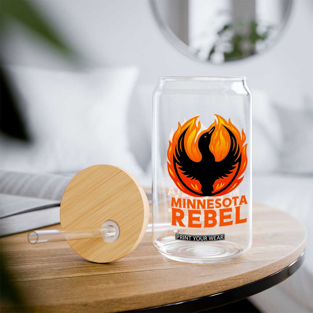 Minnesota Rebel Loon Glass Can Rising From Fire Political Resistance TS02 Print Your Wear