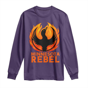 Minnesota Rebel Loon Long Sleeve Shirt Rising From Fire Political Resistance TS02 Purple Print Your Wear