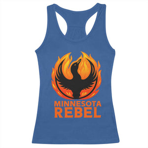 Minnesota Rebel Loon Racerback Tank Top Rising From Fire Political Resistance TS02 Royal Blue Print Your Wear