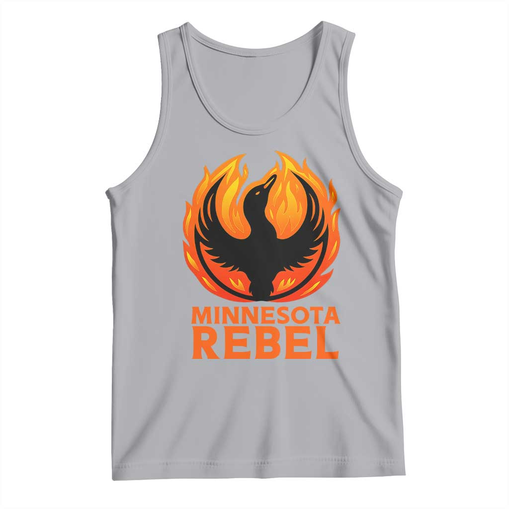 Minnesota Rebel Loon Tank Top Rising From Fire Political Resistance TS02 Athletic Heather Print Your Wear
