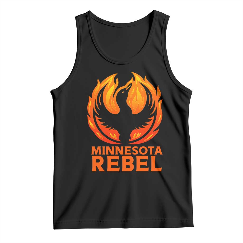Minnesota Rebel Loon Tank Top Rising From Fire Political Resistance TS02 Black Print Your Wear