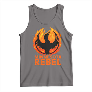 Minnesota Rebel Loon Tank Top Rising From Fire Political Resistance TS02 Deep Heather Print Your Wear