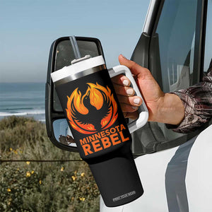 Minnesota Rebel Loon Tumbler With Handle Rising From Fire Political Resistance TS02 Print Your Wear