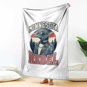Minnesota Rebel Grumpy Loon Throw Blanket Retro Vintage Politcal Resistance TS02 Print Your Wear