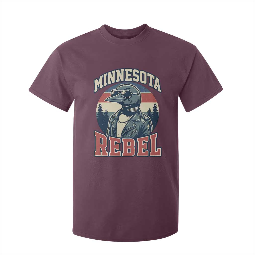 Minnesota Rebel Grumpy Loon T Shirt For Kid Retro Vintage Politcal Resistance TS02 Maroon Print Your Wear