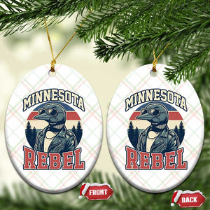 Minnesota Rebel Grumpy Loon Ceramic Ornament Retro Vintage Politcal Resistance TS02 Print Your Wear