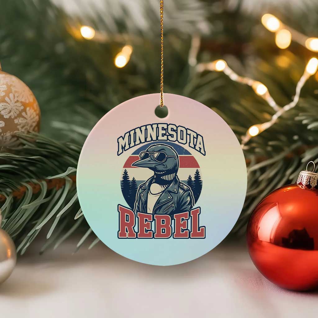 Minnesota Rebel Grumpy Loon Ceramic Ornament Retro Vintage Politcal Resistance TS02 1pc Pastel Print Your Wear