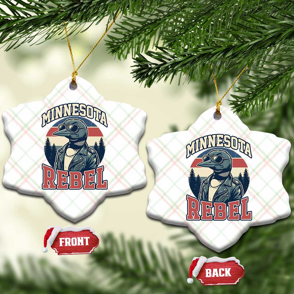 Minnesota Rebel Grumpy Loon Ceramic Ornament Retro Vintage Politcal Resistance TS02 Print Your Wear