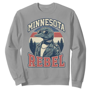 Minnesota Rebel Grumpy Loon Sweatshirt Retro Vintage Politcal Resistance TS02 Sport Gray Print Your Wear