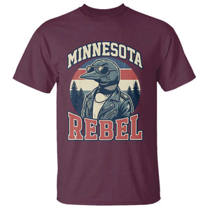 Minnesota Rebel Grumpy Loon T Shirt Retro Vintage Politcal Resistance TS02 Maroon Print Your Wear