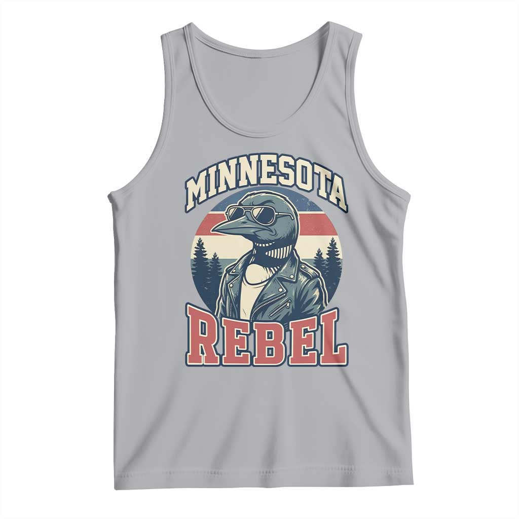 Minnesota Rebel Grumpy Loon Tank Top Retro Vintage Politcal Resistance TS02 Athletic Heather Print Your Wear