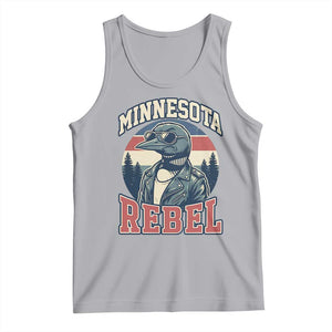 Minnesota Rebel Grumpy Loon Tank Top Retro Vintage Politcal Resistance TS02 Athletic Heather Print Your Wear