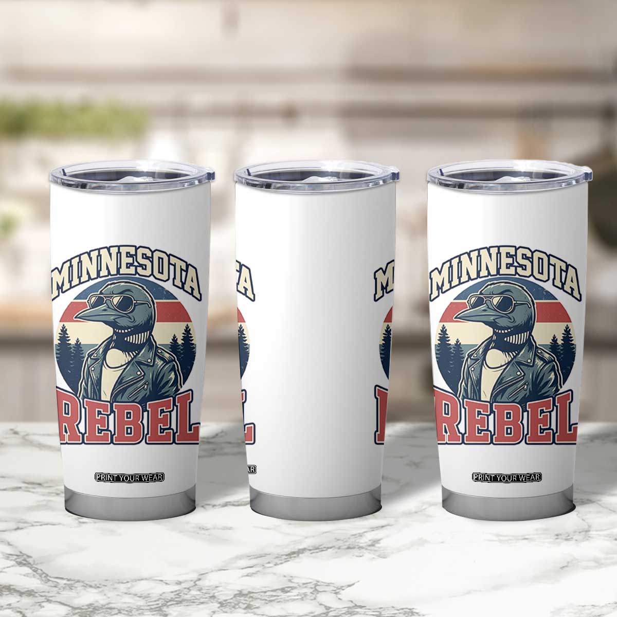 Minnesota Rebel Grumpy Loon Tumbler Cup Retro Vintage Politcal Resistance TS02 Print Your Wear