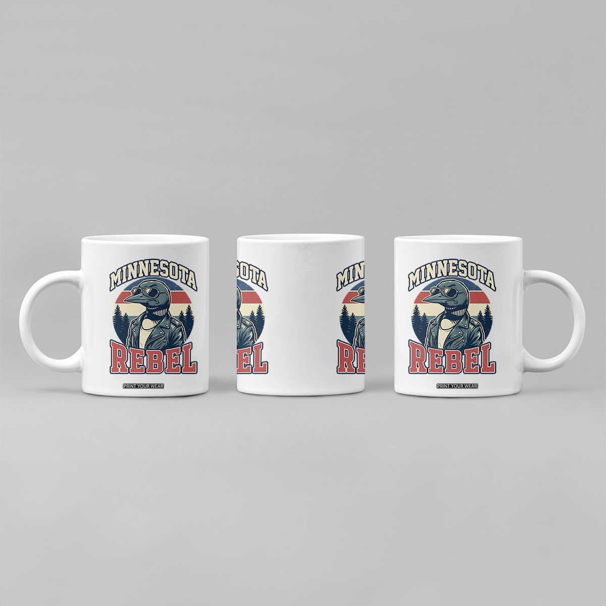 Minnesota Rebel Grumpy Loon Coffee Mug Retro Vintage Politcal Resistance TS02 Print Your Wear