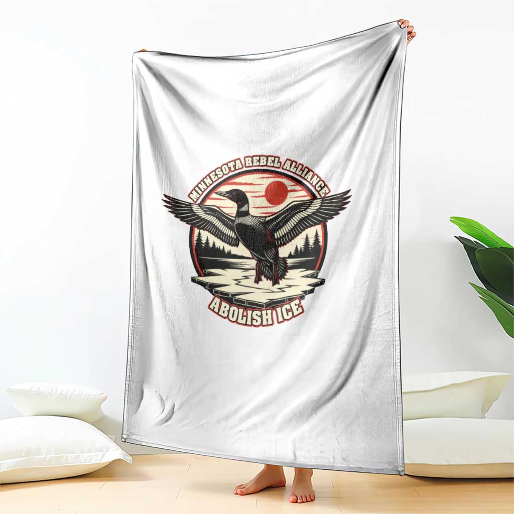 Minnesota Rebel Alliance Loon Throw Blanket Abolish Ice Protest TS02 Print Your Wear