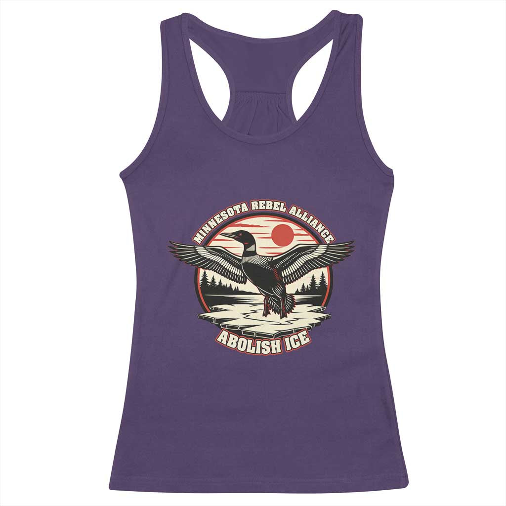 Minnesota Rebel Alliance Loon Racerback Tank Top Abolish Ice Protest TS02 Purple Print Your Wear