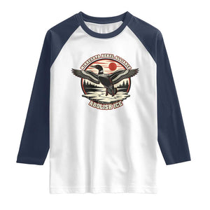 Minnesota Rebel Alliance Loon Raglan Shirt Abolish Ice Protest TS02 White Navy Print Your Wear