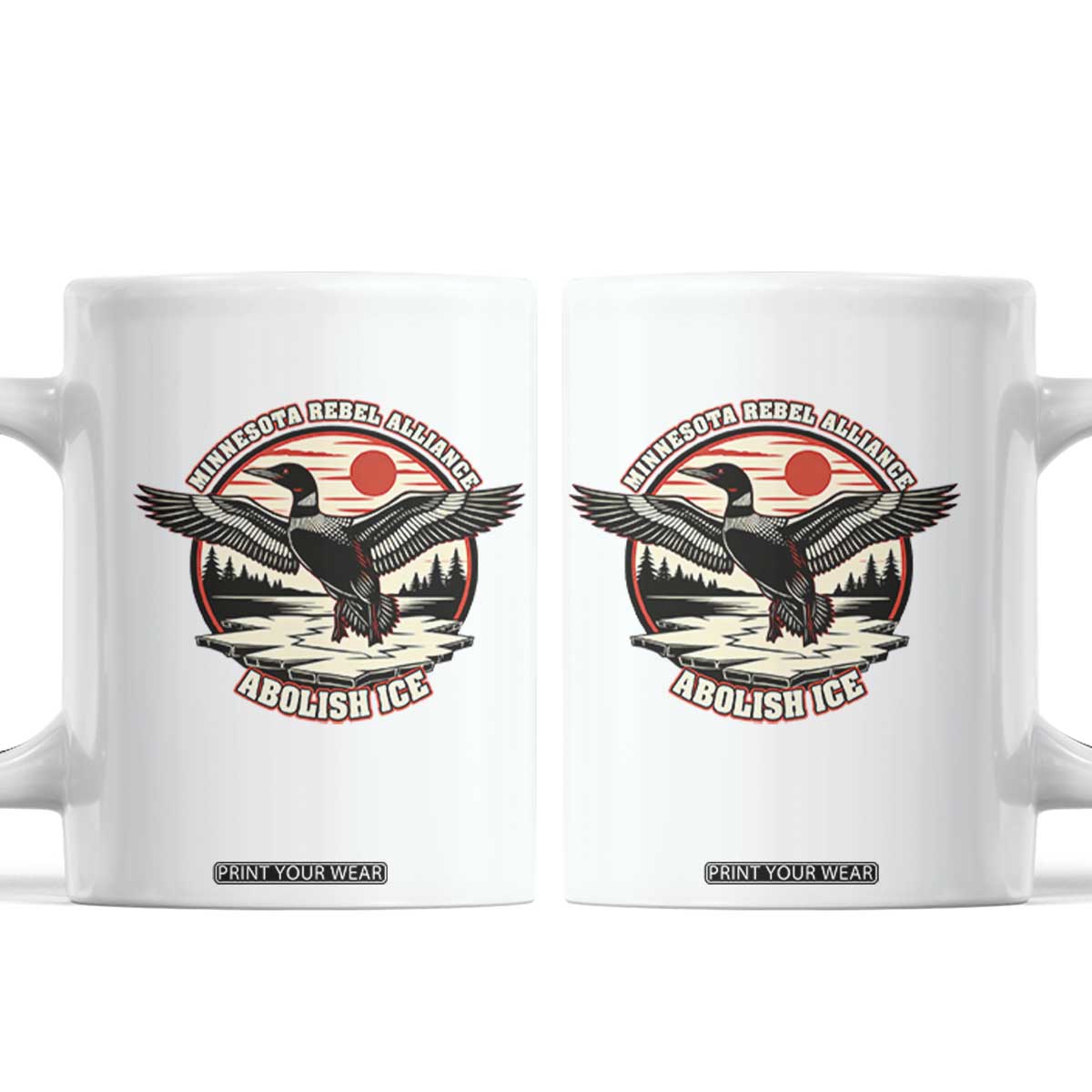Minnesota Rebel Alliance Loon Coffee Mug Abolish Ice Protest TS02 White Print Your Wear