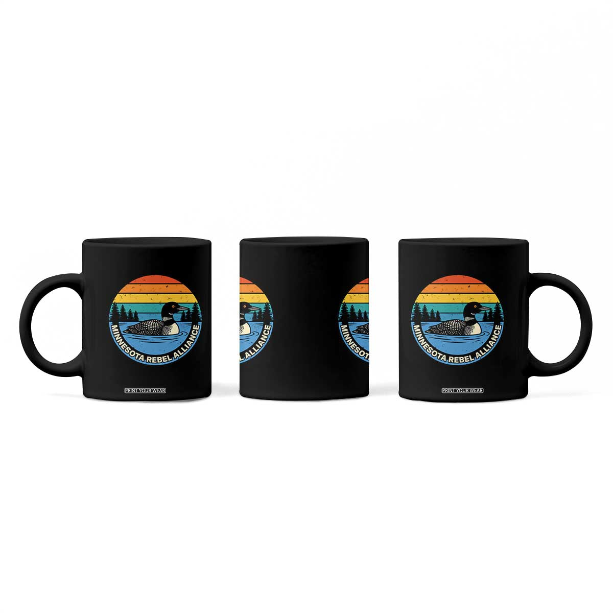 Minnesota Rebel Alliance Vintage Retro Sunset Loon Coffee Mug TS02 Print Your Wear