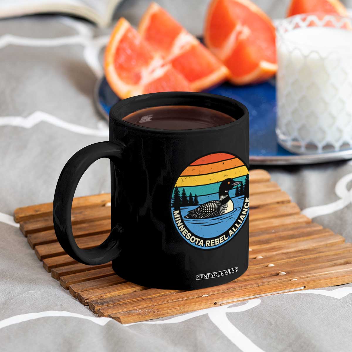 Minnesota Rebel Alliance Vintage Retro Sunset Loon Coffee Mug TS02 Print Your Wear