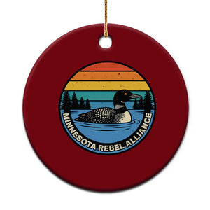 Minnesota Rebel Alliance Vintage Retro Sunset Loon Ceramic Ornament TS02 1pc Red Print Your Wear