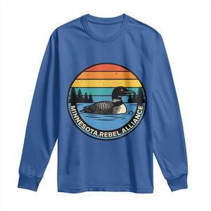 Minnesota Rebel Alliance Vintage Retro Sunset Loon Long Sleeve Shirt TS02 Royal Blue Print Your Wear
