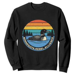 Minnesota Rebel Alliance Vintage Retro Sunset Loon Sweatshirt TS02 Black Print Your Wear