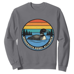 Minnesota Rebel Alliance Vintage Retro Sunset Loon Sweatshirt TS02 Charcoal Print Your Wear
