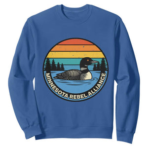 Minnesota Rebel Alliance Vintage Retro Sunset Loon Sweatshirt TS02 Royal Blue Print Your Wear