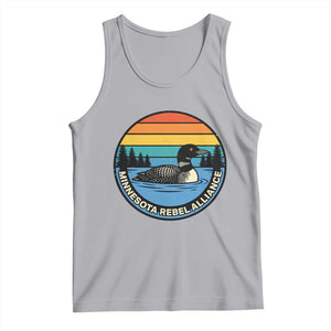 Minnesota Rebel Alliance Vintage Retro Sunset Loon Tank Top TS02 Athletic Heather Print Your Wear