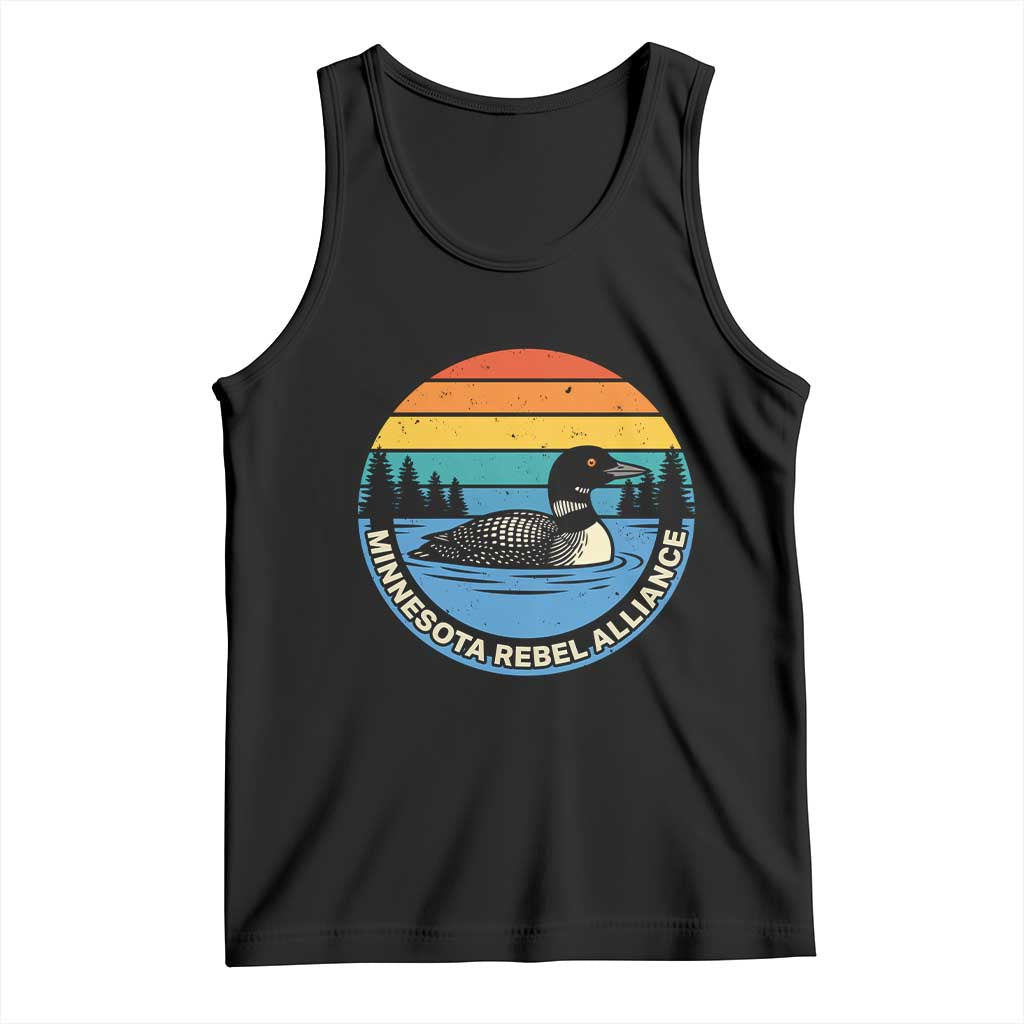 Minnesota Rebel Alliance Vintage Retro Sunset Loon Tank Top TS02 Black Print Your Wear