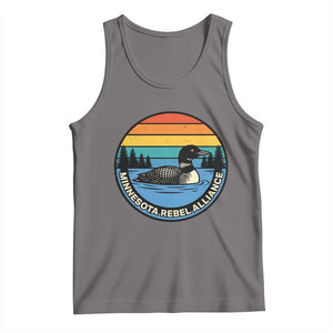 Minnesota Rebel Alliance Vintage Retro Sunset Loon Tank Top TS02 Deep Heather Print Your Wear