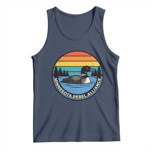 Minnesota Rebel Alliance Vintage Retro Sunset Loon Tank Top TS02 Navy Print Your Wear