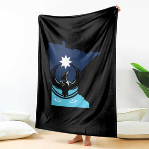 Minnesota Loon Rising Throw Blanket Star Emblem MN State Flag Pride TS02 Print Your Wear