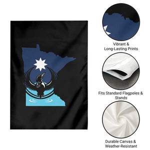 Minnesota Loon Rising Garden Flag Star Emblem MN State Flag Pride TS02 Print Your Wear