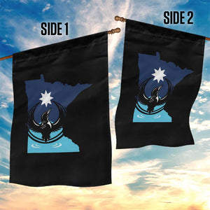 Minnesota Loon Rising Garden Flag Star Emblem MN State Flag Pride TS02 Print Your Wear