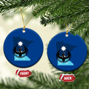 Minnesota Loon Rising Ceramic Ornament Star Emblem MN State Flag Pride TS02 1pc Blue Print Your Wear