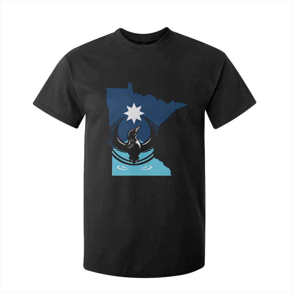 Minnesota Loon Rising T Shirt For Kid Star Emblem MN State Flag Pride TS02 Black Print Your Wear