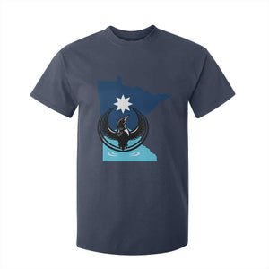 Minnesota Loon Rising T Shirt For Kid Star Emblem MN State Flag Pride TS02 Navy Print Your Wear